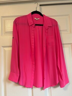 Madewell Hot Pink Button-Down Shirt
